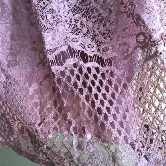 Mauve High neck lace sleeveless top Sz M New - Picture 8 of 13